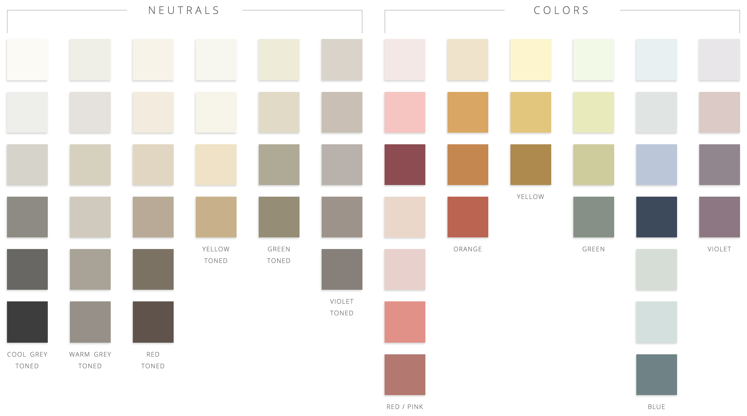 Lisa Tharp Color collection - Matrix grid