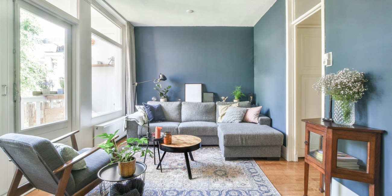 High-traffic living room painted with durable ECOS Paints