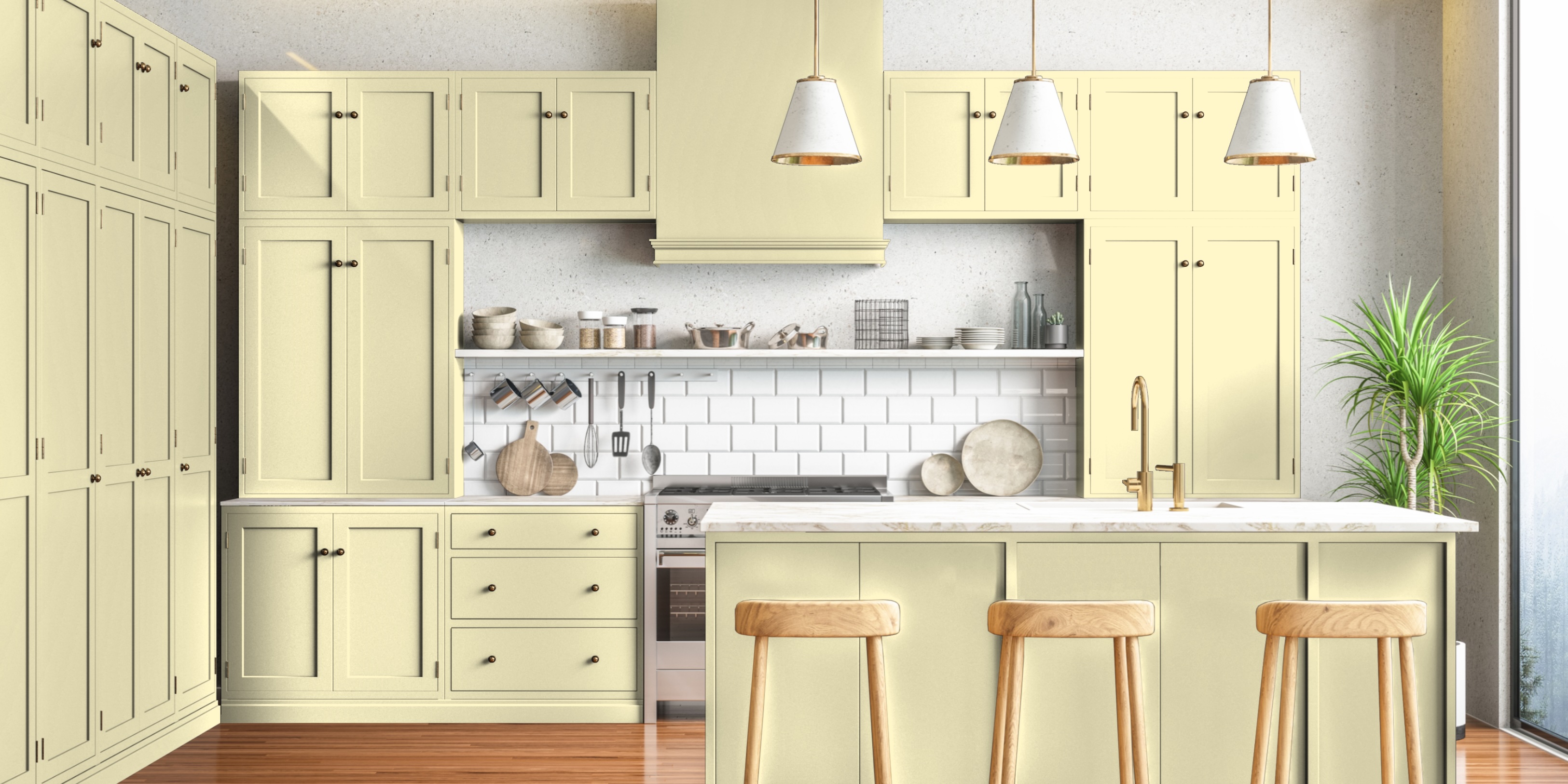 Sunny, energetic kitchen atmosphere using ECOS Paints