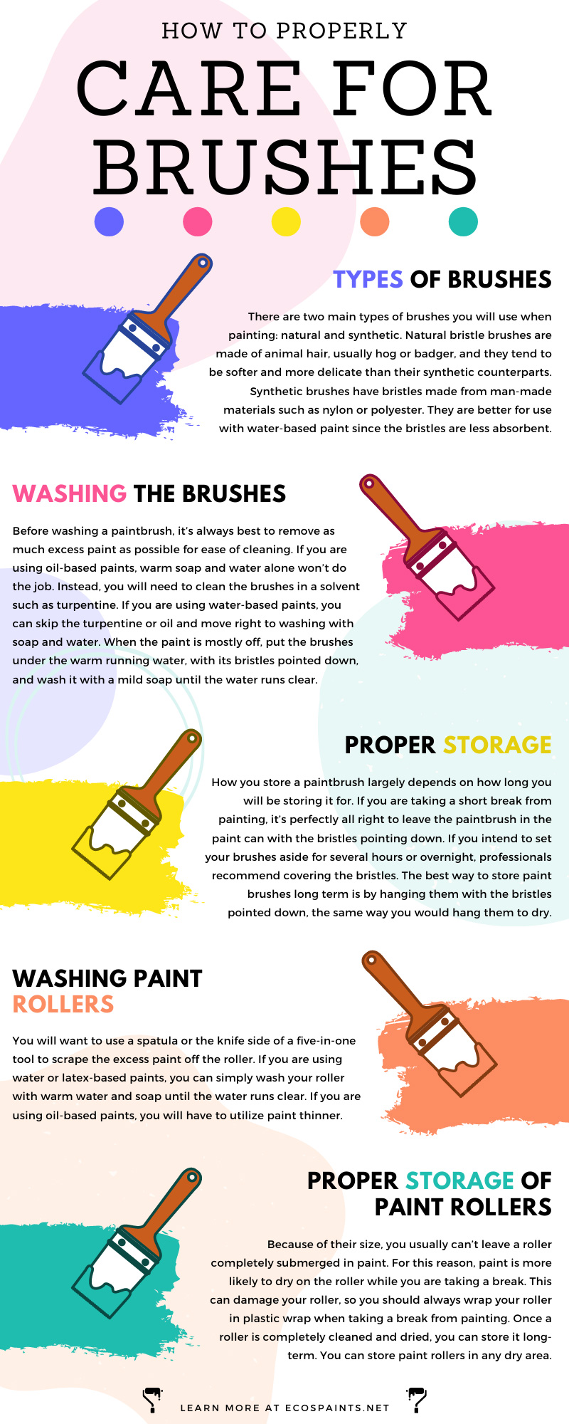 How To Properly Care for Brushes