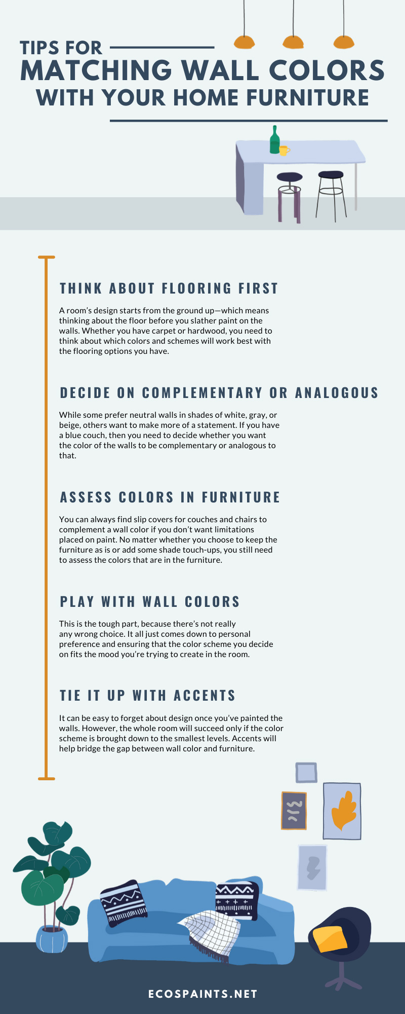 Tips for Matching Wall Colors With Your Home Furniture infographic